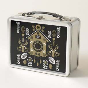 Deutsche Bauernmalerei Kunst Metall Brotdose