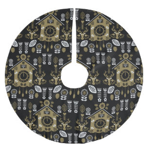 Deutsche Bauernmalerei Kunst Polyester Weihnachtsbaumdecke