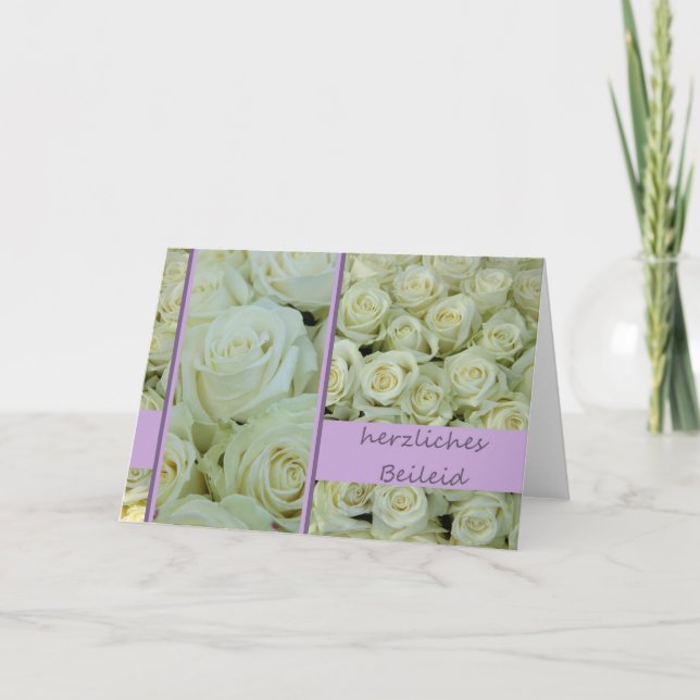 Deutsche Beileid-Karte herzliches Beileid Karte (Vorderseite)