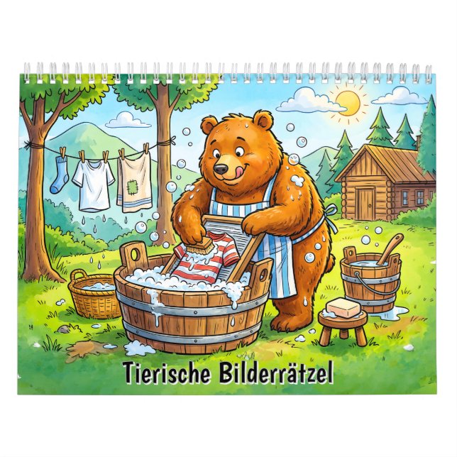 Deutsche Bilderrätsel für Kinder Tiernamen Kalender (Titelbild)