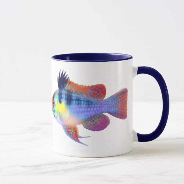 Deutsche blaue RAM-Zwergcichlid-Tasse Tasse (Rechts)