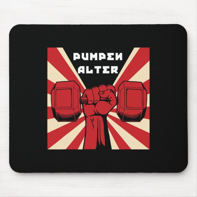 Deutsche Bodybuilding Workout Gym Propaganda Mousepad (Vorne)