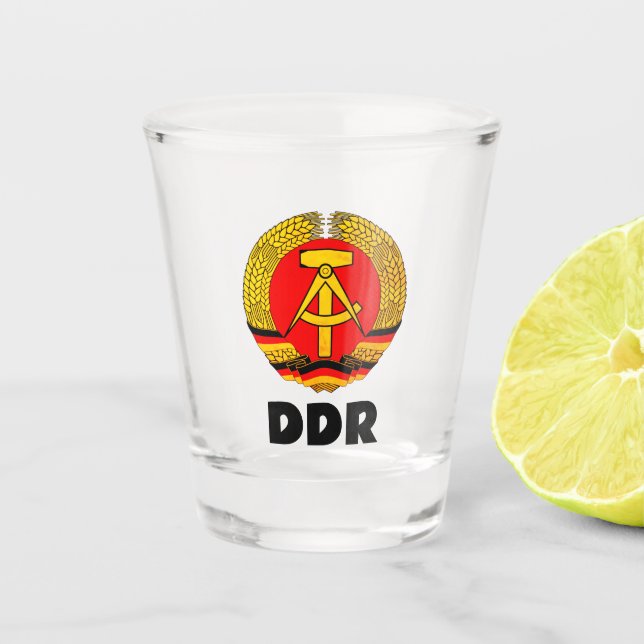 Deutsche Demokratische Republik (DDR, DDR) Ostdeut Schnapsglas (Vorderseite)