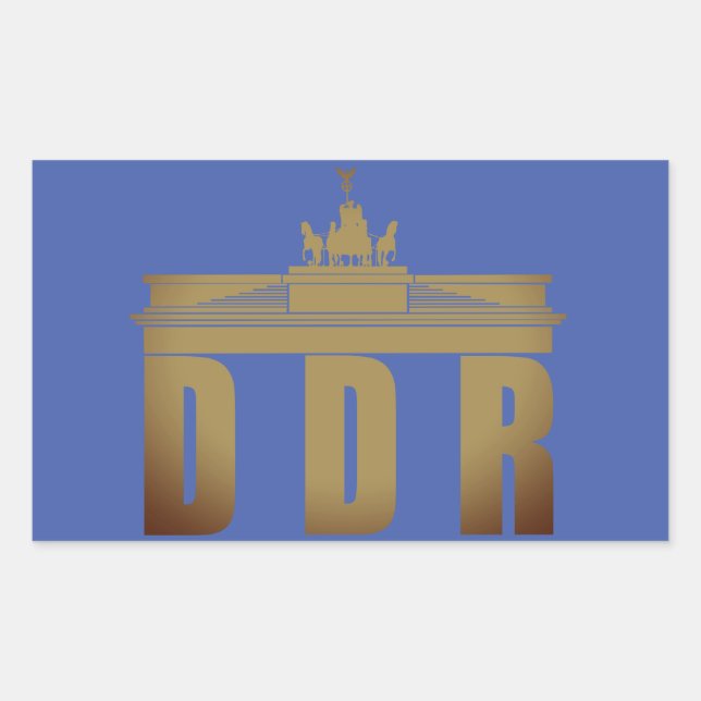 Deutsche Demokratische Republik Rechteckiger Aufkleber (Vorderseite)