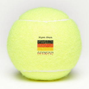 Deutsche Deutschlandflagge Personalisiert Tennisbälle