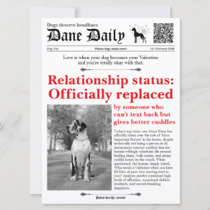 Deutsche Dogge Bester Freund Valentinstag Zeitungs Feiertagskarte