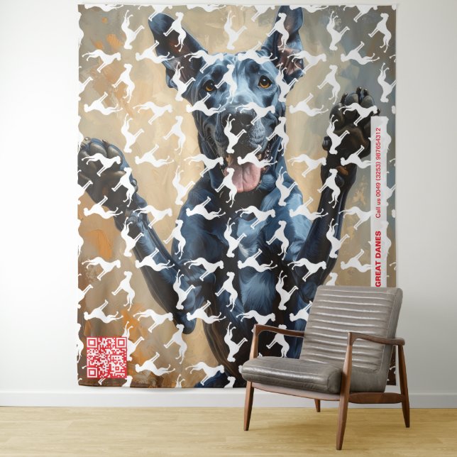 Deutsche Dogge einfach  Wandteppich (Beispiel)
