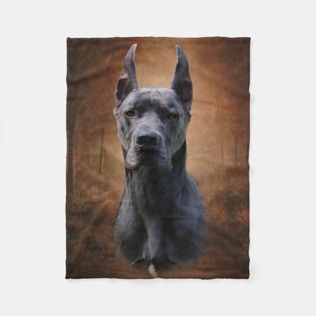 Deutsche Dogge Fleecedecke (Vorderseite)