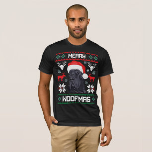 Deutsche Dogge frohe Woofmas Weihnachten T-Shirt