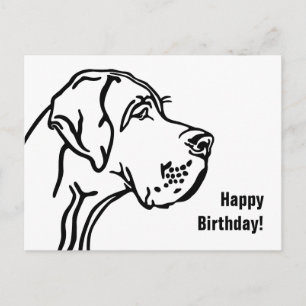 Deutsche Dogge Geburtstag Postkarte