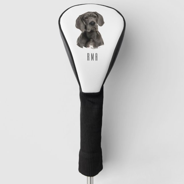 Deutsche Dogge Golf Headcover (Vorderseite)