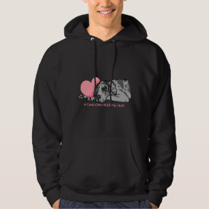 Deutsche Dogge hält Herz Merle UC Hoodie