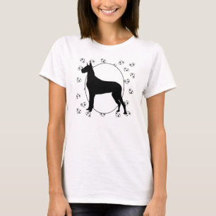 Deutsche Dogge Herzen und Pawprints T-Shirt