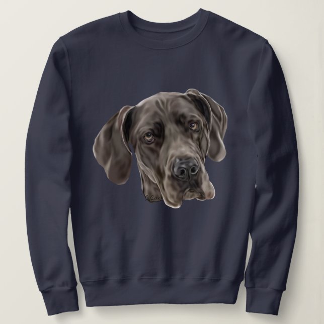Deutsche Dogge Hund Sweatshirt (Design vorne)
