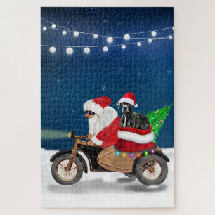 Deutsche Dogge Hund Weihnachten Santa Claus Puzzle