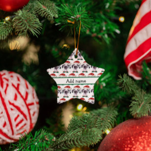 Deutsche Dogge Hunderasse Weihnachtssterne Keramik Ornament