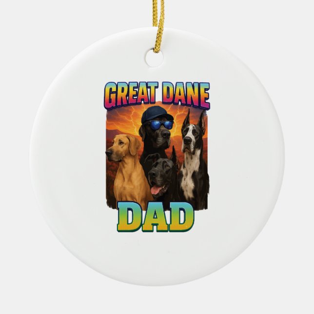 Deutsche Dogge Keramik Ornament (Vorne)