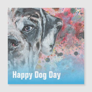 Deutsche Dogge Kunst Magnetkarte