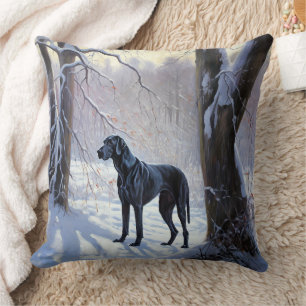 Deutsche Dogge Lass es schneien Weihnachten Kissen