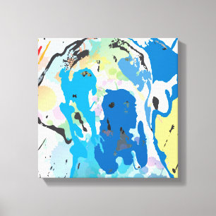 Deutsche Dogge Linolschnitt Leinwanddruck