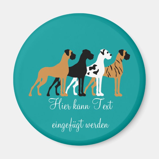 Deutsche Dogge Magnet (Vorne)
