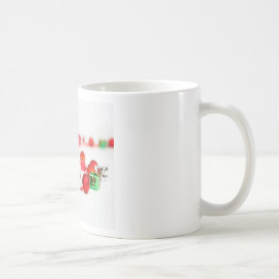 Deutsche Dogge mit Weihnachtsdekoration Geschenke Tasse