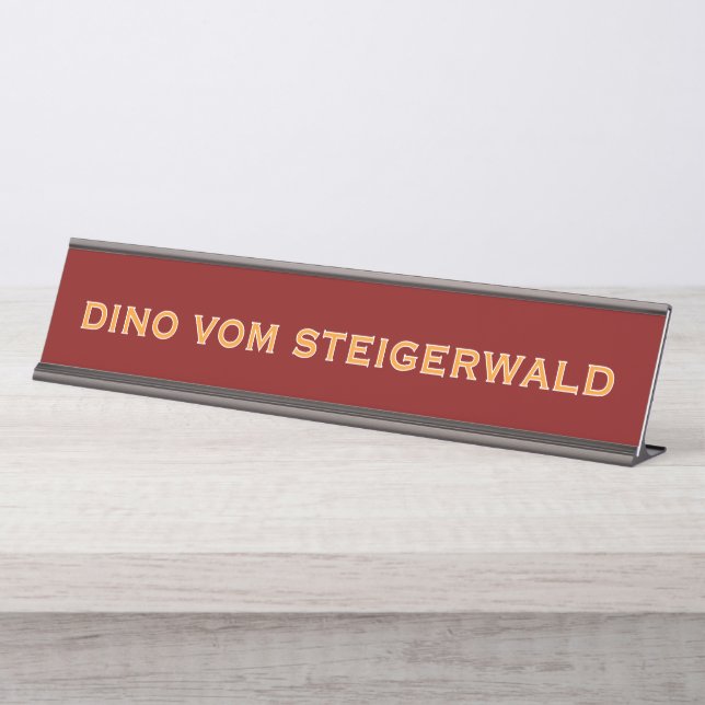 Deutsche Dogge Name  Schreibtischnamensplakette (Vorderseite )