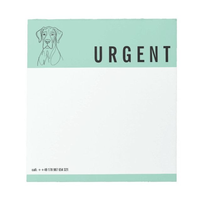 Deutsche Dogge Notizblock (Vorderseite)