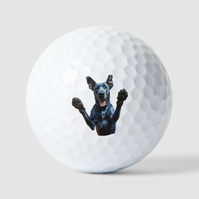 Deutsche Dogge personalisiert  Golfball (Vorderseite)
