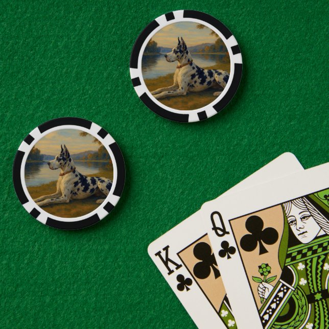 Deutsche Dogge Pokerchips (Pokertisch (doppelt))