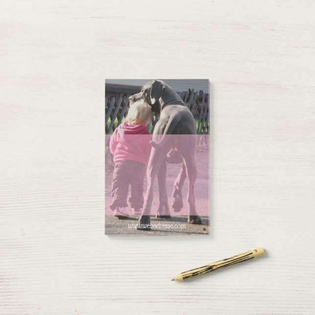 Deutsche Dogge Post-it Klebezettel (Auf Schreibtisch)