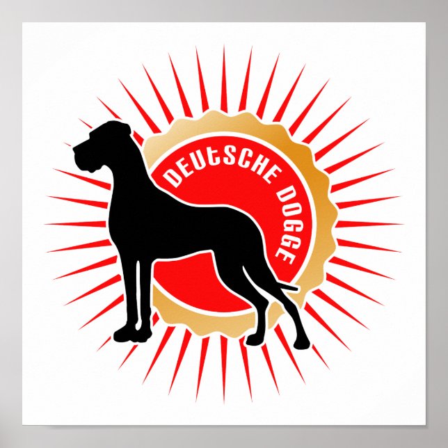 Deutsche Dogge Poster (Vorne)