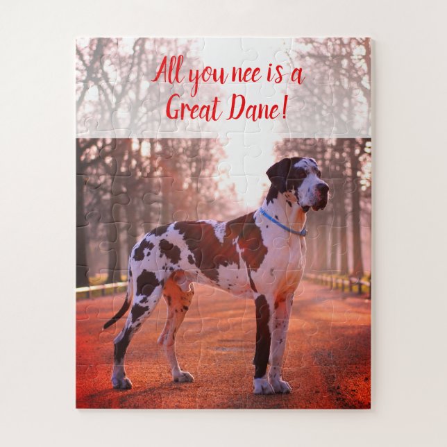 Deutsche Dogge Puzzle Personalisiert (Vertikal)