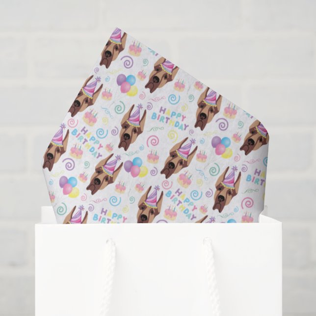 Deutsche Dogge Seidenpapier (Geschenk Tasche)