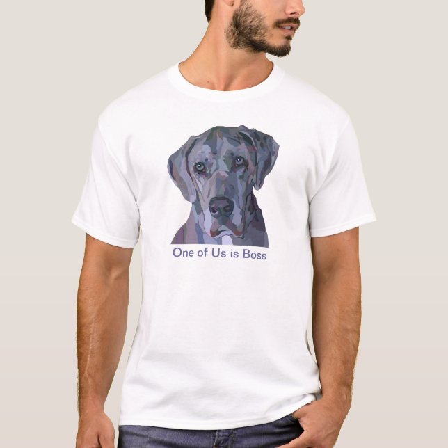 Deutsche Dogge silberne Merle Malerei T-Shirt (Vorderseite)