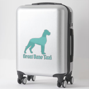 Deutsche Dogge Silhouette transparent Aufkleber