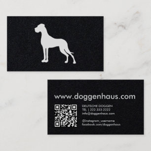Deutsche Dogge Silhouette Visitenkarte