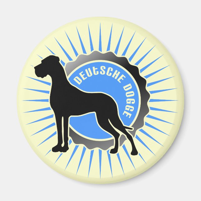 Deutsche Dogge stern blau Magnet (Vorne)