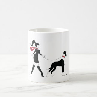 Deutsche Dogge und Mädchen Tasse