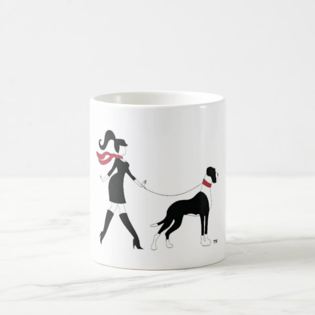 Deutsche Dogge und Mädchen Tasse (Mittel)
