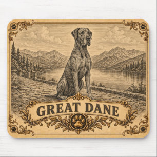 Deutsche Dogge, Vintage Heritage Dog Mousepad