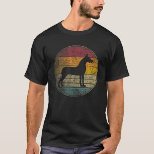 Deutsche Dogge Vintage Retro Silhouette mit Abnutz T-Shirt