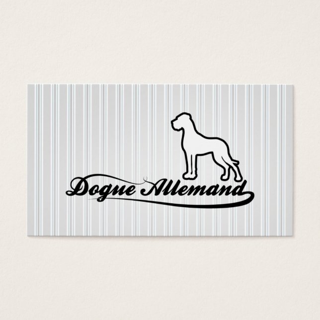 Deutsche Dogge Visitentententenkarte (Vorderseite)