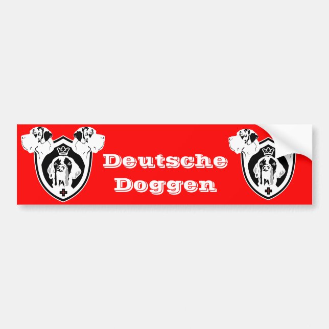 Deutsche Dogge Wappen Autoaufkleber (Vorne)