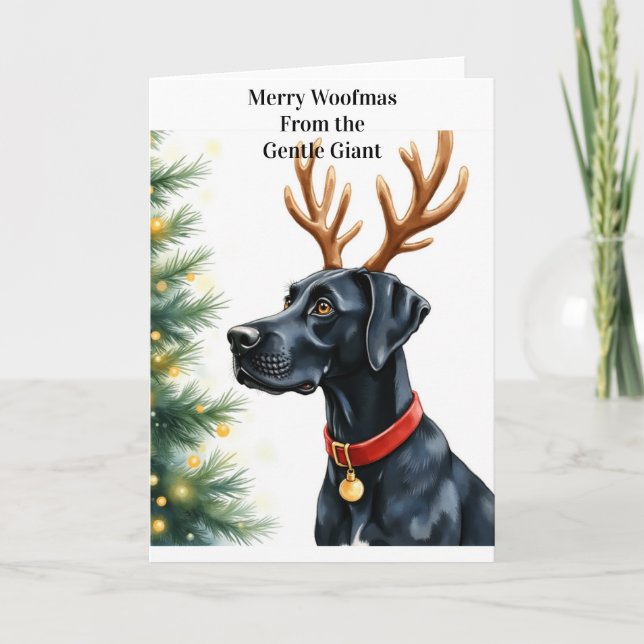 Deutsche Dogge Weihnachten  Karte (Vorderseite)