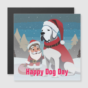 Deutsche Dogge Weihnachten Magneteinladung