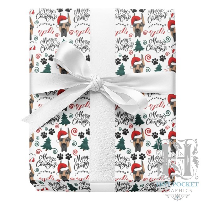 Deutsche-Dogge-Weihnachts-Geschenkpapier Geschenkpapier (Von Creator hochgeladen)
