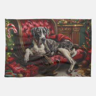 Deutsche Dogge Weihnachtsfest Geschirrtuch