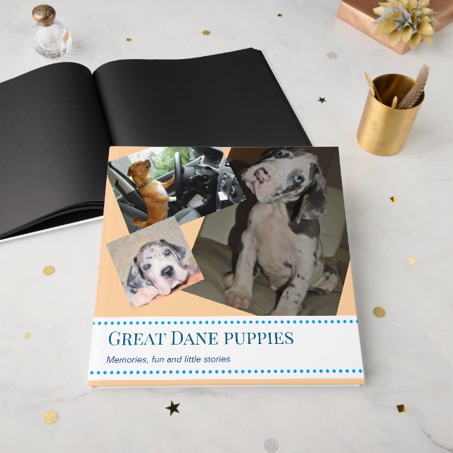 Deutsche Dogge Welpen-Gästebuch  Gästebuch (Vorderseite offen)