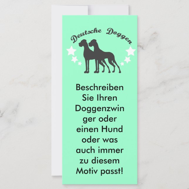Deutsche Doggen (Vorderseite)
